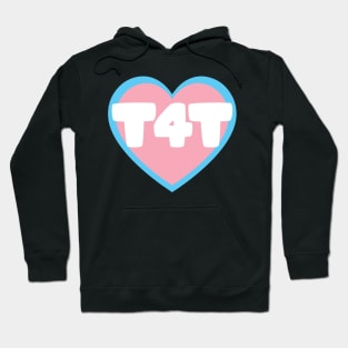 T4T - Heart - Pink - Valentines Trans Pride Hoodie